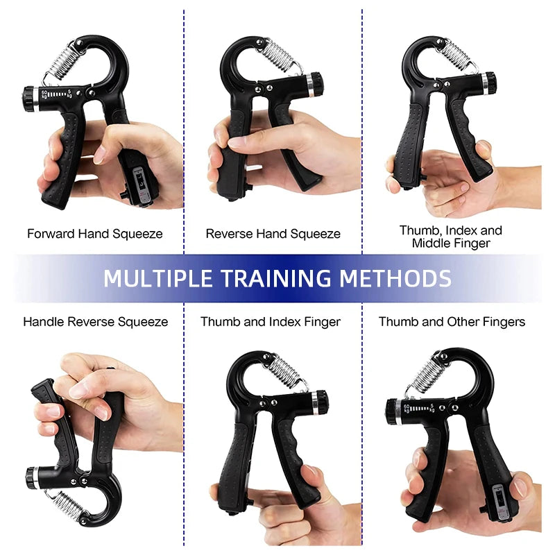 5-60Kg Adjustable Hand Grip Strengthener Hand Grip Trainer with Counter Wrist Forearm and Hand Exerciser for Muscle Building